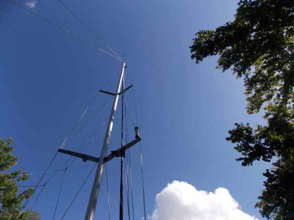Watch the trees to clear your mast going through the narrow sections!