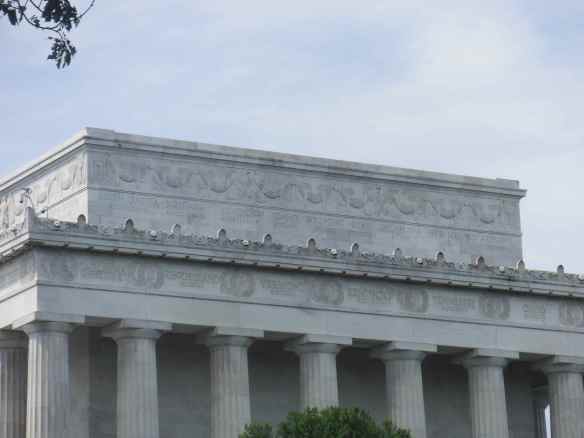 There is Idaho on the top row of the Lincoln Memorial building.